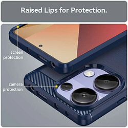 Avis Htdmobiles Coque pour Xiaomi Redmi Note 13 Pro 4G / Poco M6 Pro 4G - housse etui silicone gel carbone + verre trempe - BLEU FONCE