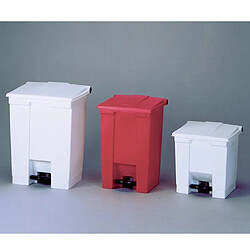 Rubbermaid Collecteurs de déchets à pédale Legacy avec couvercle hermétique retenant les odeurs volume 68 litres coloris blanc