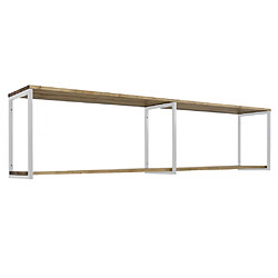 Ds Meubles Étagère murale double 30x160x47 Blanc