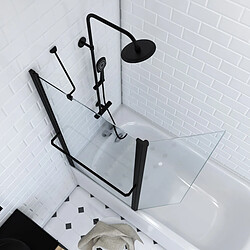 Aurlane Pare baignoire fixe avec volet pivotant