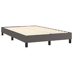 Avis vidaXL Cadre de lit sans matelas gris 120x200 cm similicuir