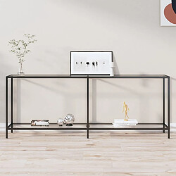 vidaXL Table console Transparent 200x35x75,5 cm Verre trempé