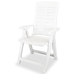 Acheter vidaXL Mobilier à manger d'extérieur 5 pcs Plastique Blanc