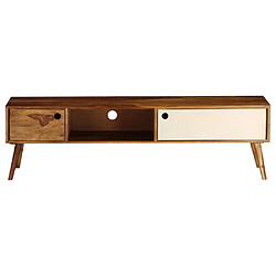 Maison Chic Meuble TV scandinave - Banc TV pour salon 140 x 30 x 40 cm Bois solide -MN66531