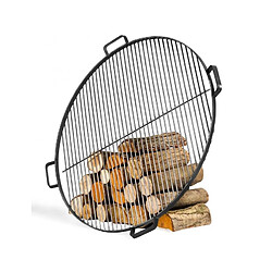 Farm-Mdlt Grille de cuisson ronde en acier avec 4 poignées