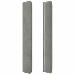 Acheter Maison Chic Tête de lit scandinave avec oreilles,meuble de chambre Gris clair 103x16x118/128 cm Velours -MN96915