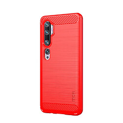 Mofi Coque en TPU fibre de carbone brossé rouge pour votre Xiaomi Mi CC9 Pro/Note 10