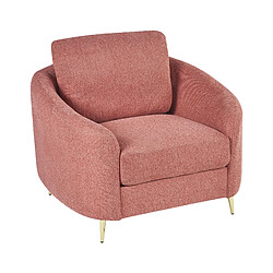 Beliani Fauteuil TROSA Tissu Rose