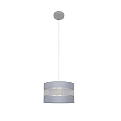 Helam Suspension Helen Tissu,Fer GrisArgenté 1 ampoule 90cm