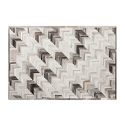 Acheter Beliani Tapis en cuir gris/beige 140 x 200 cm ARSUZ