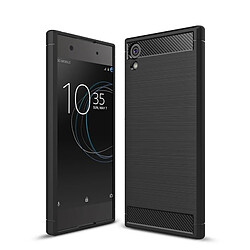 Wewoo Coque noir pour Sony Xperia XA1 Ultra Texture Brossé En Fiber De Carbone Antichoc TPU Armure De Protection Armée