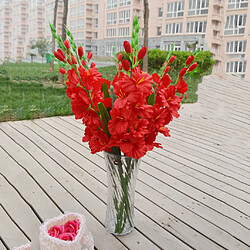 Simulation Artificielle Gladiolus Fleur Tige Mariage Home Decor Rouge