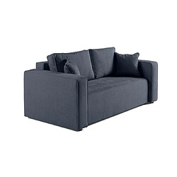 Bestmobilier Topaze - canapé droit 2 places - en tissu Topaze - canapé droit 2 places - en tissu - Bleu