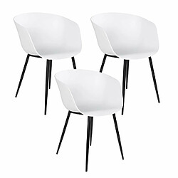 House Nordic 6 Fauteuils de jardin blanc RODA