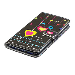 Acheter Wewoo Housse Coque Étui en cuir à rabat horizontal forme de coeur coloré pour Huawei Enjoy 9avec support et fentes cartes et portefeuille