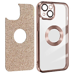 Avizar Coque iPhone 13 Paillette Rose