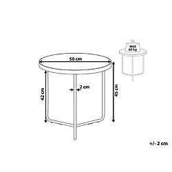 Avis Beliani Table d'appoint Table basse MDF Bois clair MELODY