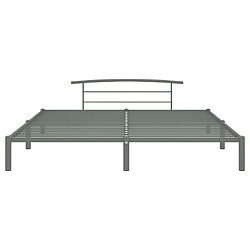 Avis Maison Chic Lit adulte - Lit simple Cadre de lit,Structure du lit Contemporain Gris Métal 200 x 200 cm -MN51032