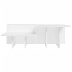 Acheter vidaXL Tables basses 2 pcs blanc bois d'ingénierie