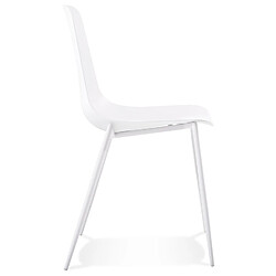 Avis Alterego Chaise intérieur / extérieur 'FELIZ' blanche en matière plastique et métal