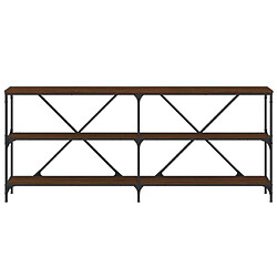 Avis vidaXL Table console chêne marron 180x30x75 bois d'ingénierie et fer