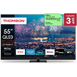 Thomson TV QLED 4K 139 cm 55QG6C14 QLED Plus Google TV avec barre de son