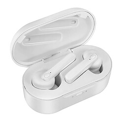 Wewoo Écouteur Bluetooth DT-5 IPX étanche 5.0 Ecouteur sans fil avec boîtier de chargement magnétiquefonction d'appel de soutien et d'alimentation électrique blanc