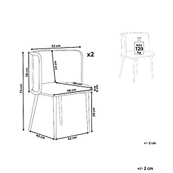 Avis Beliani Chaise de salle à manger KOBUK Set de 2 Métal Noir