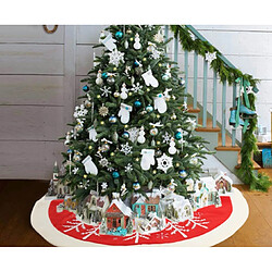 C348 90CM Jupe de Noël Tree Flanel Tree Tree Small Arbre Tablier de fond pour Noël Décorations de vacances