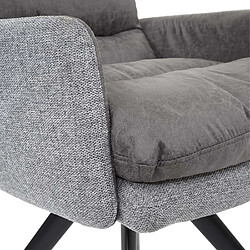 Avis Decoshop26 6x chaises de salle à manger fauteuil lounge avec accoudoir confortable rotative en tissu gris clair 04_0000860