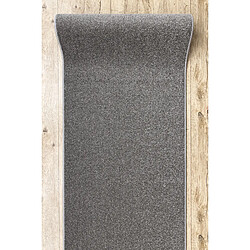 RUGSX Tapis de couloir KARMEL plaine, une couleur gris 140 cm 140x170 cm pas cher