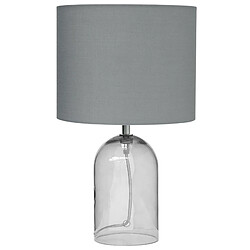 Beliani Lampe à poser en verre transparent/gris DEVOLL