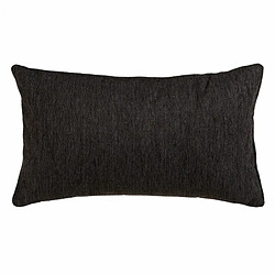 BigBuy Home Coussin Polyester Coton Noir 50 x 30 cm