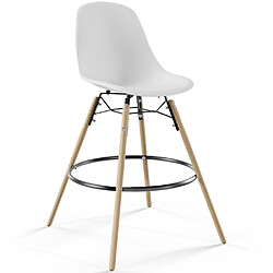 Acheter ICONIK INTERIOR Tabouret de Bar - Design Scandinave - Pieds en Bois - Lot de 2 - Skögur Gris clair