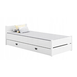 Mpc Lit simple avec matelas et tiroir 200 x 90