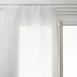 Atmosphera, Createur D'Interieur 2 Voilages Dev effet feuille - Longueur 90 cm x Largeur 60 cm - Blanc