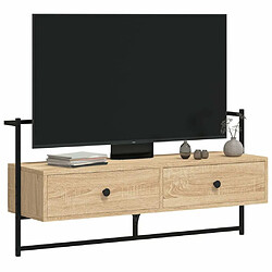 Acheter Maison Chic Meuble TV scandinave mural Banc TV suspendu pour salon - chêne sonoma 100,5x30x51 cm bois d'ingénierie -MN53308