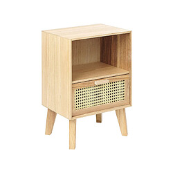 Beliani Table de chevet Bois clair SENEY