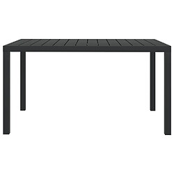 Maison Chic Table de jardin | Table d'extérieur Noir 150 x 90 x 74 cm Aluminium et WPC -GKD17915