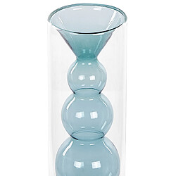 Acheter Beliani Vase à fleurs KALOCHI Verre 27 cm Turquoise