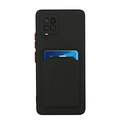 Coque en TPU Anti-Chute avec porte-carte noir pour votre Samsung Galaxy A42 5G