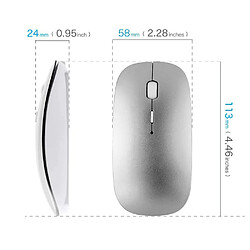 Souris Bluetooth pour ordinateur portable/iPad/iPhone/Mac (iOS13.1.2 et supérieur) / PC/ordinateur Android, mini souris sans fil rechargeable et silencieuse pour Windows/Linux/Mac