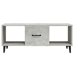 Acheter vidaXL Table basse Gris béton 102x50x40 cm Bois d'ingénierie