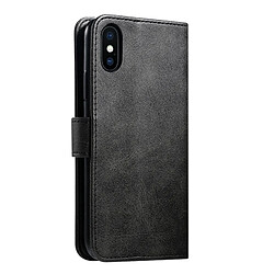 Avis Wewoo Housse Coque Pour iPhone XR GUSSIM en cuir à rabat horizontal magnétique avec support et fentes cartes et portefeuille noir