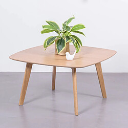 Nest Dream Table d'appoint carrée en bois de chêne (80x80) - Northpole