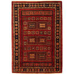 Vidal Tapis de laine 206x140 rouge Kashkuli