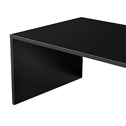 Helloshop26 Table basse pour salon meuble stockage en panneau de particules mélaminé 95 cm noir 03_0006159