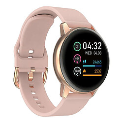 Universal Smartwatch pour téléphone IOS, traceur de fitness avec moniteur de fréquence cardiaque et de pression artérielle Notification d'appel de message IP68 Podomètre étanche 1.3 Full Touch Bluetooth Smartwatch, Anglais Fan Enfant Rose