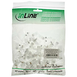 Avis Fiche modulaire InLine® 8P8C RJ45 pour sertir le câble rond RNIS 100 pcs. pack