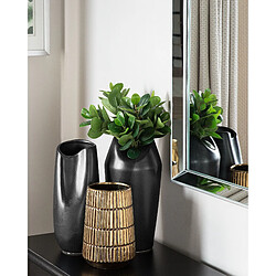 Beliani Vase décoratif APAMEA Céramique 33 cm Noir